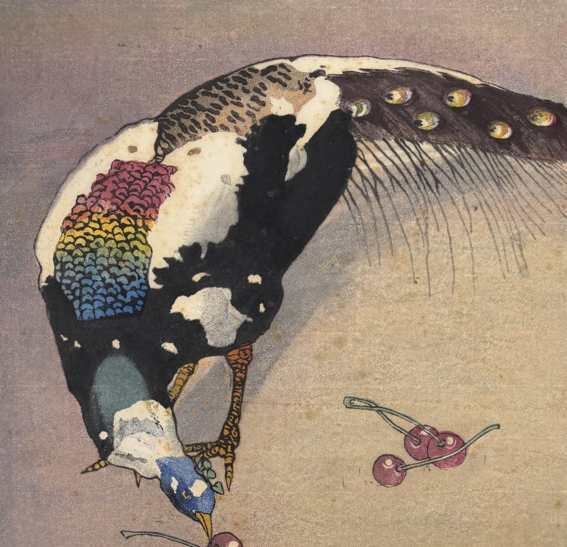 Moser Carl - Pfau mit vier Kirschen