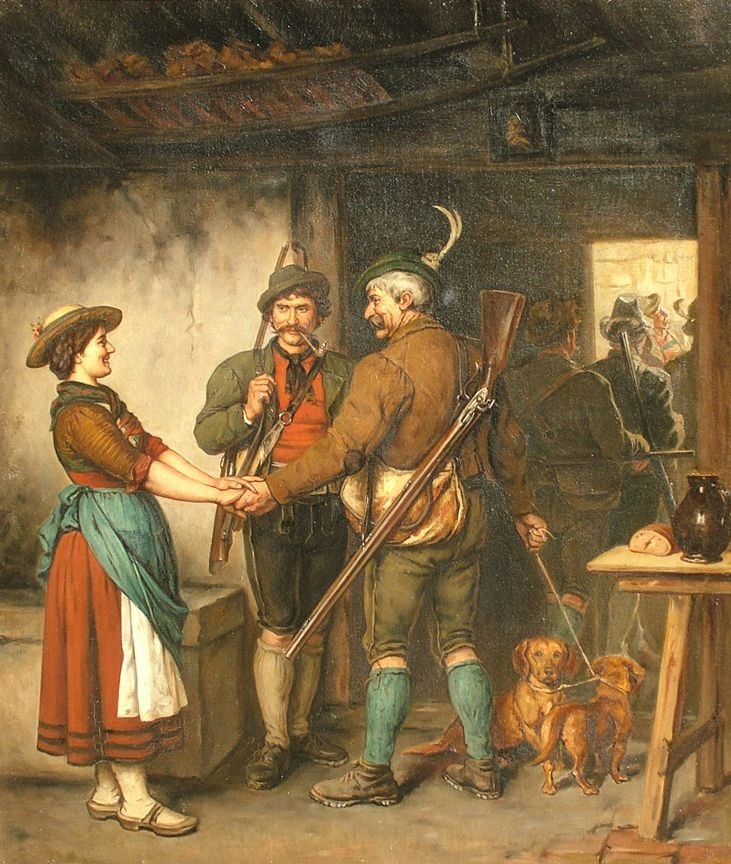 Defregger Franz Kopie - Abschied von der Sennerin