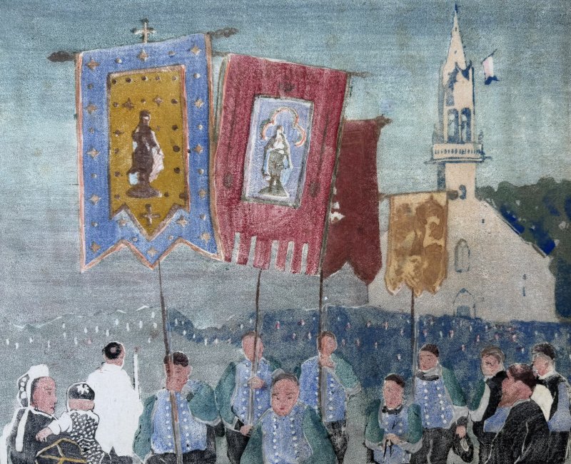 Moser Carl zugeschrieben - Prozession in der Bretagne