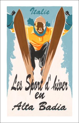Plakat - Italie - Les Sports d´hiver - Alta Badia
