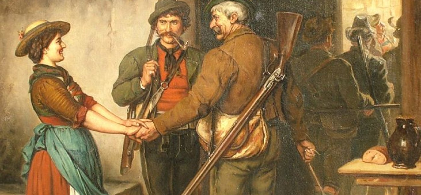 Defregger Franz Kopie - Abschied von der Sennerin