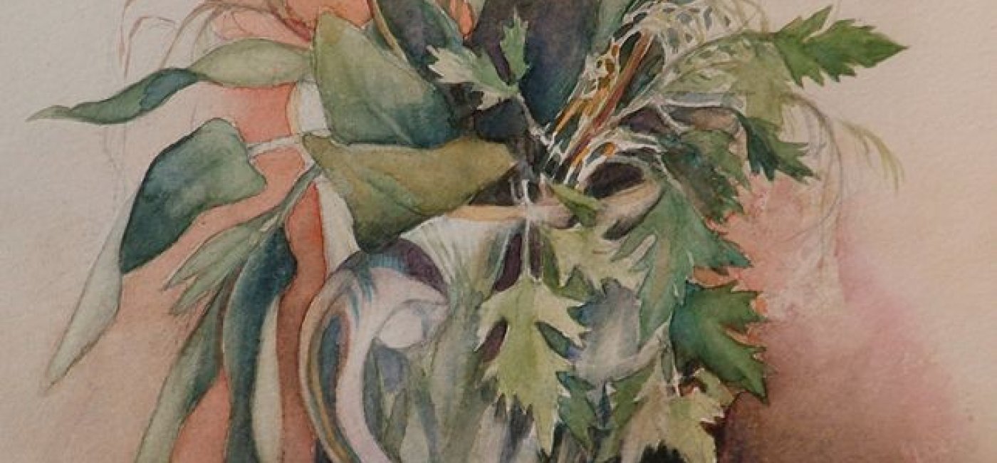 Wilde Carol - Vase mit Grünzeug