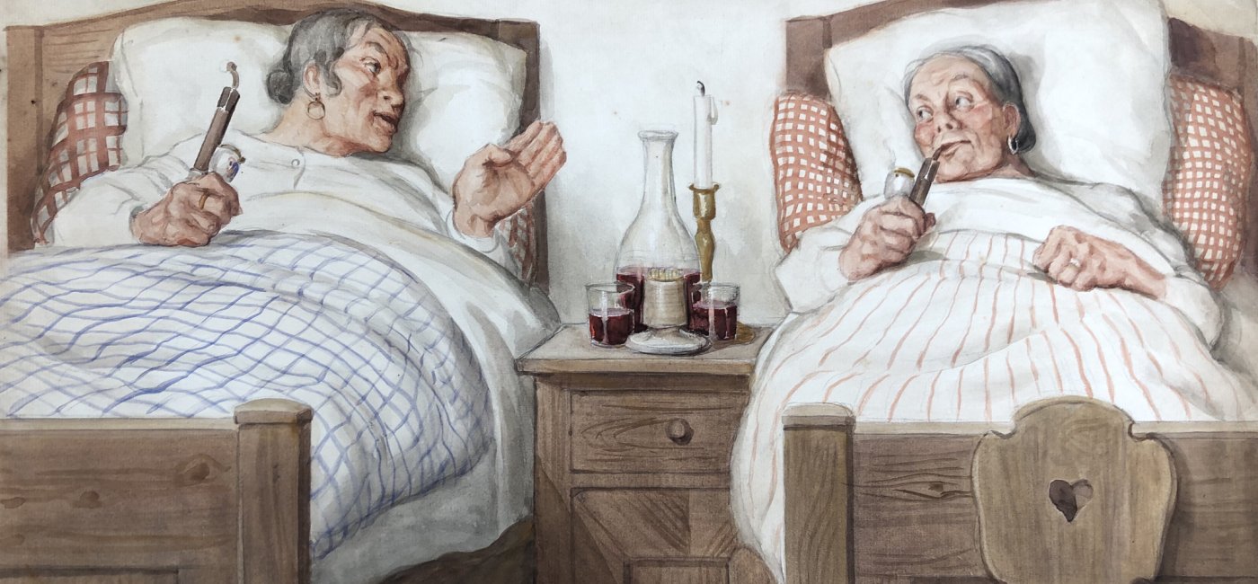 Stolz Albert - Zwei Sarnerinnen im Bauernbad