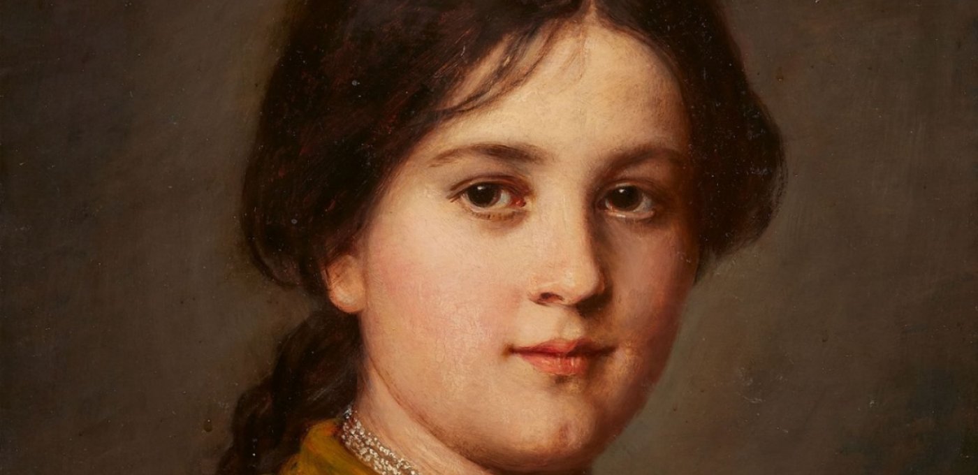 Defregger Franz von - Tiroler Dirndl mit Halstuch