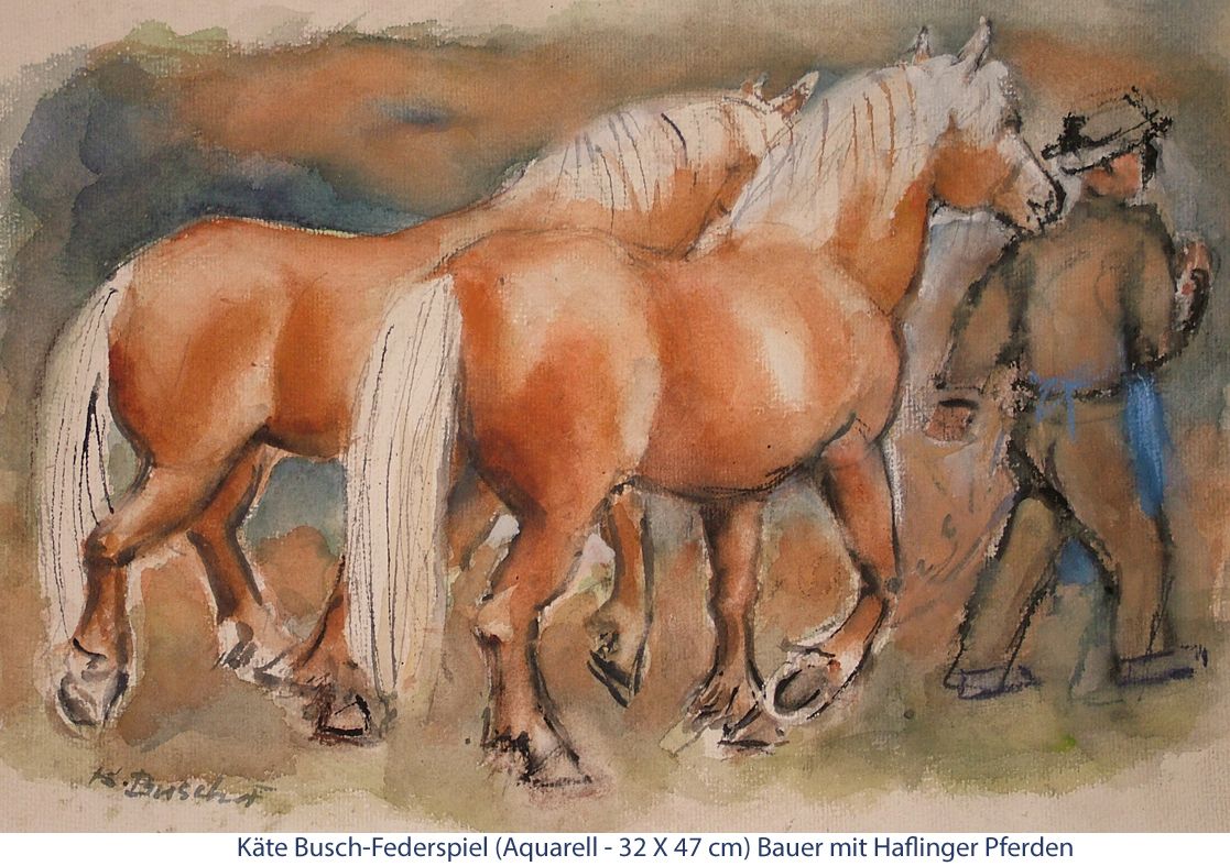 Busch Federspiel Käte - Bauer mit Haflinger