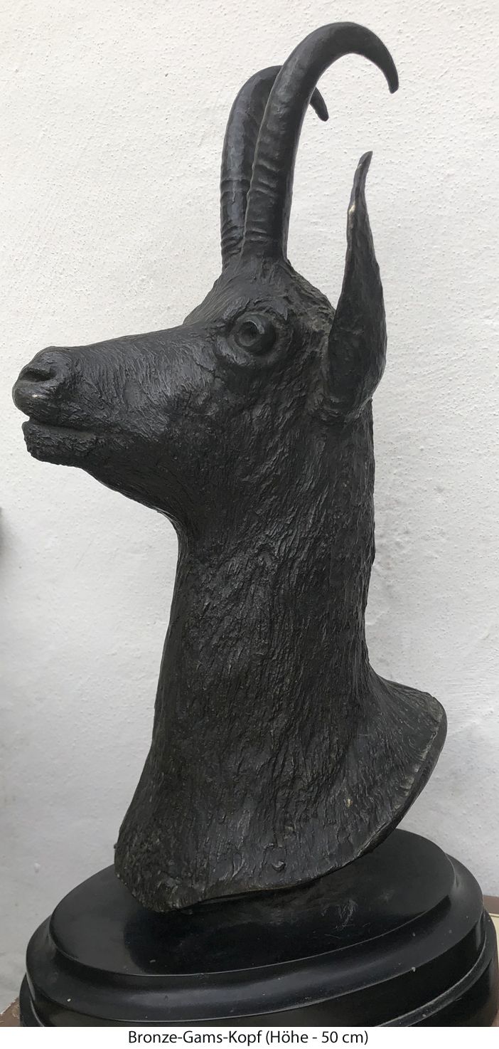 Gams-Kopf-Bronze