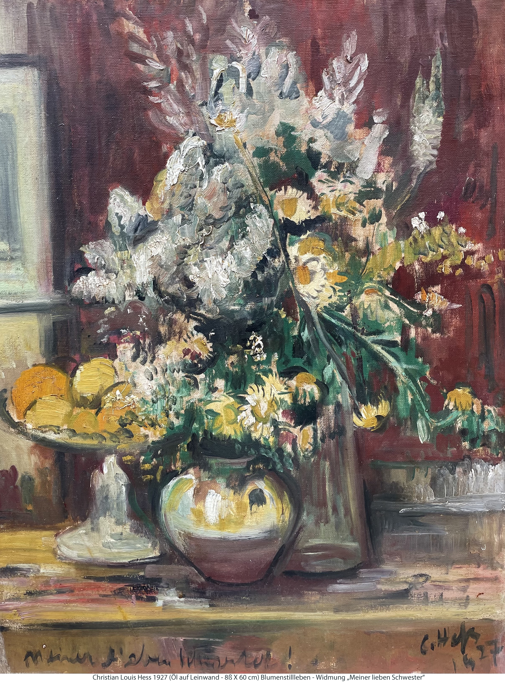Hess Louis Christian - Blumenstillleben - Meiner lieben Schwester