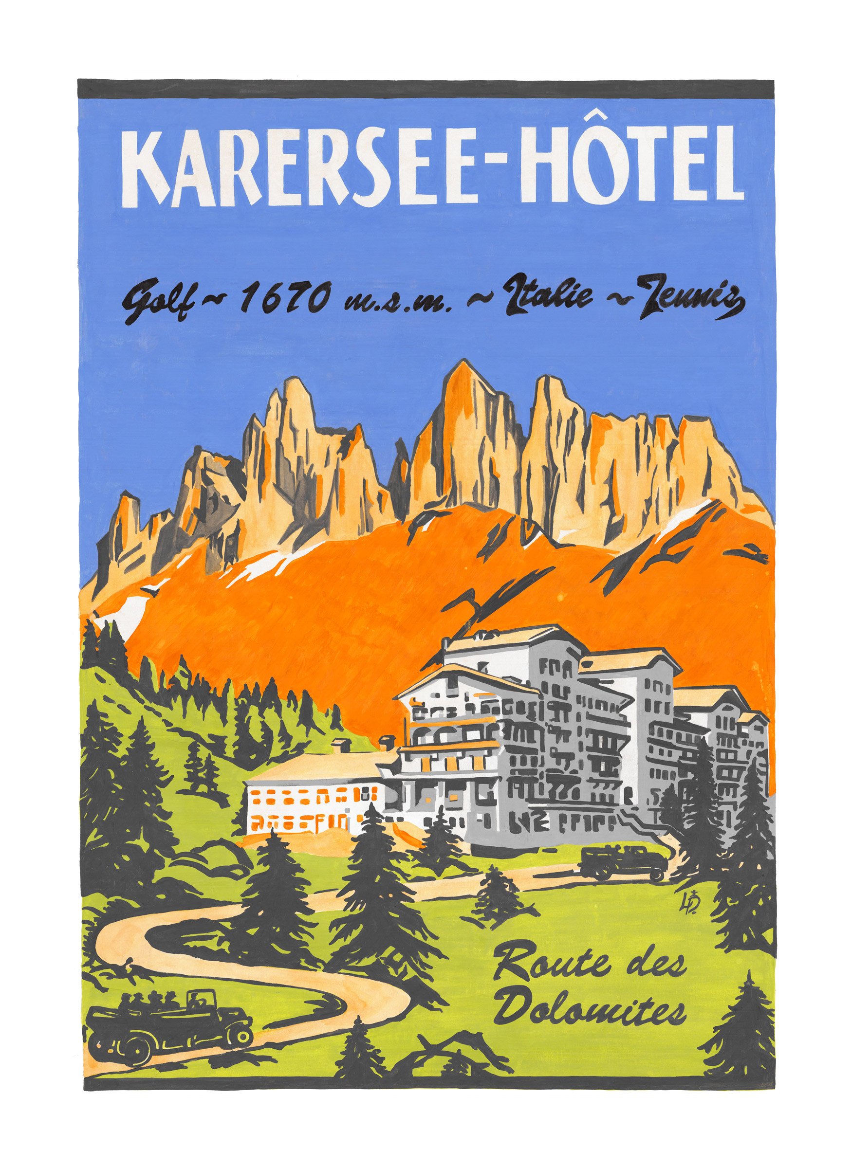 Plakat - Manifesto - Reprint - Karersee-Hotel