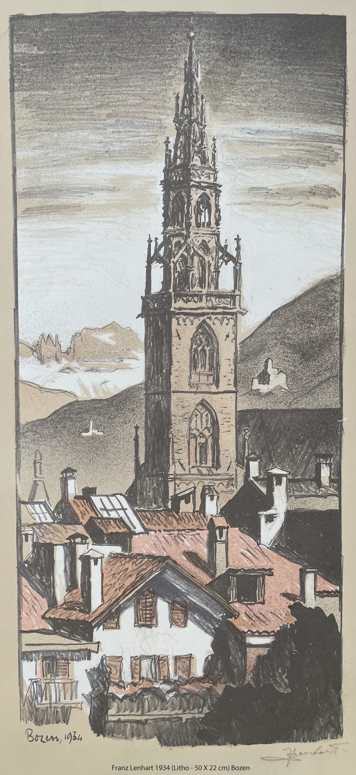 Lenhart Franz 1934 - Litho - Bozen