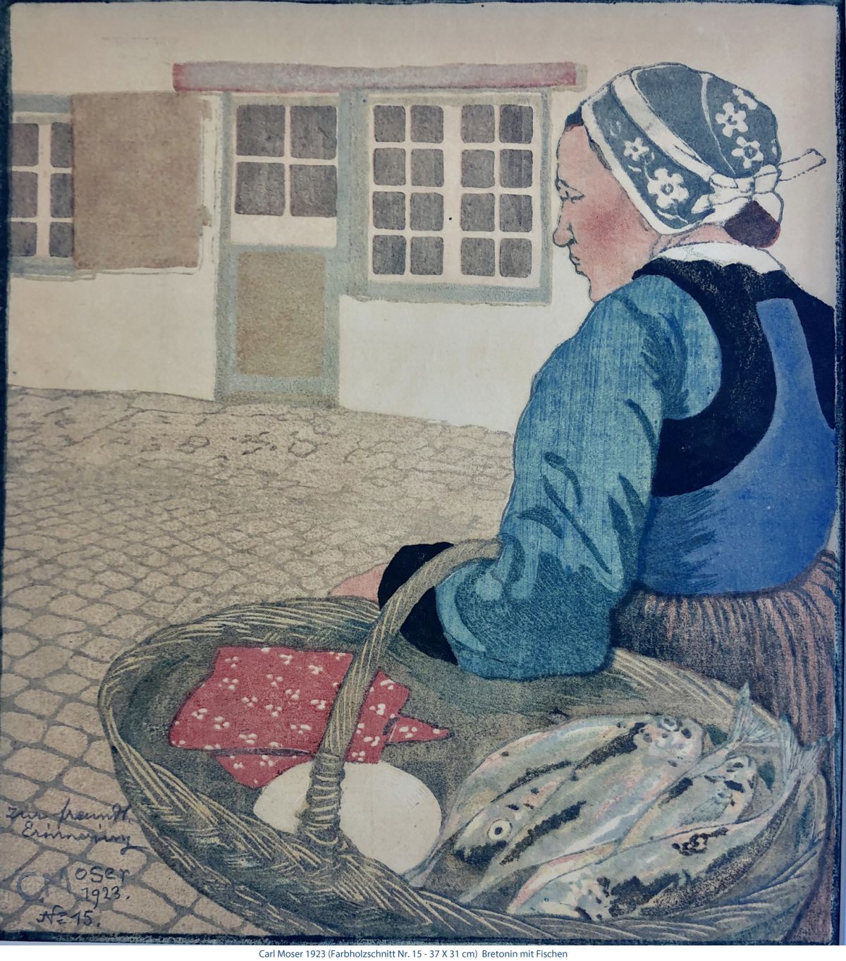 Moser Carl 1923 - Bretonin mit Fischen