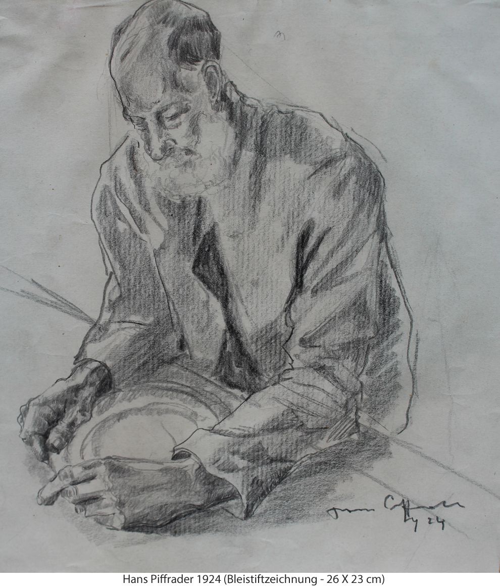 Piffrader Hans 1924 - Bauer mit Teller