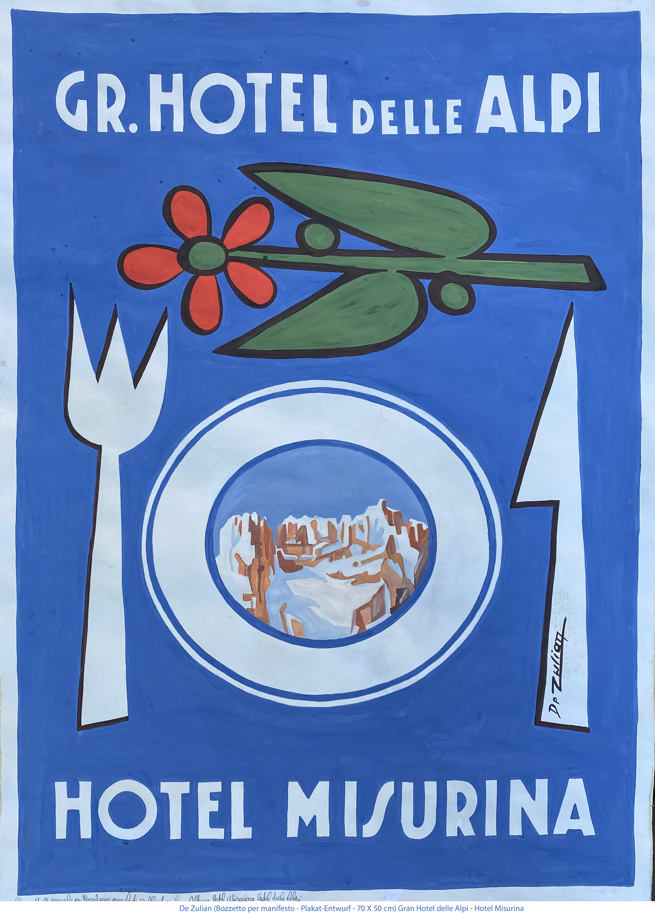 Plakat-Entwurf - Gran Hotel delle Alpi - Hotel Misurina