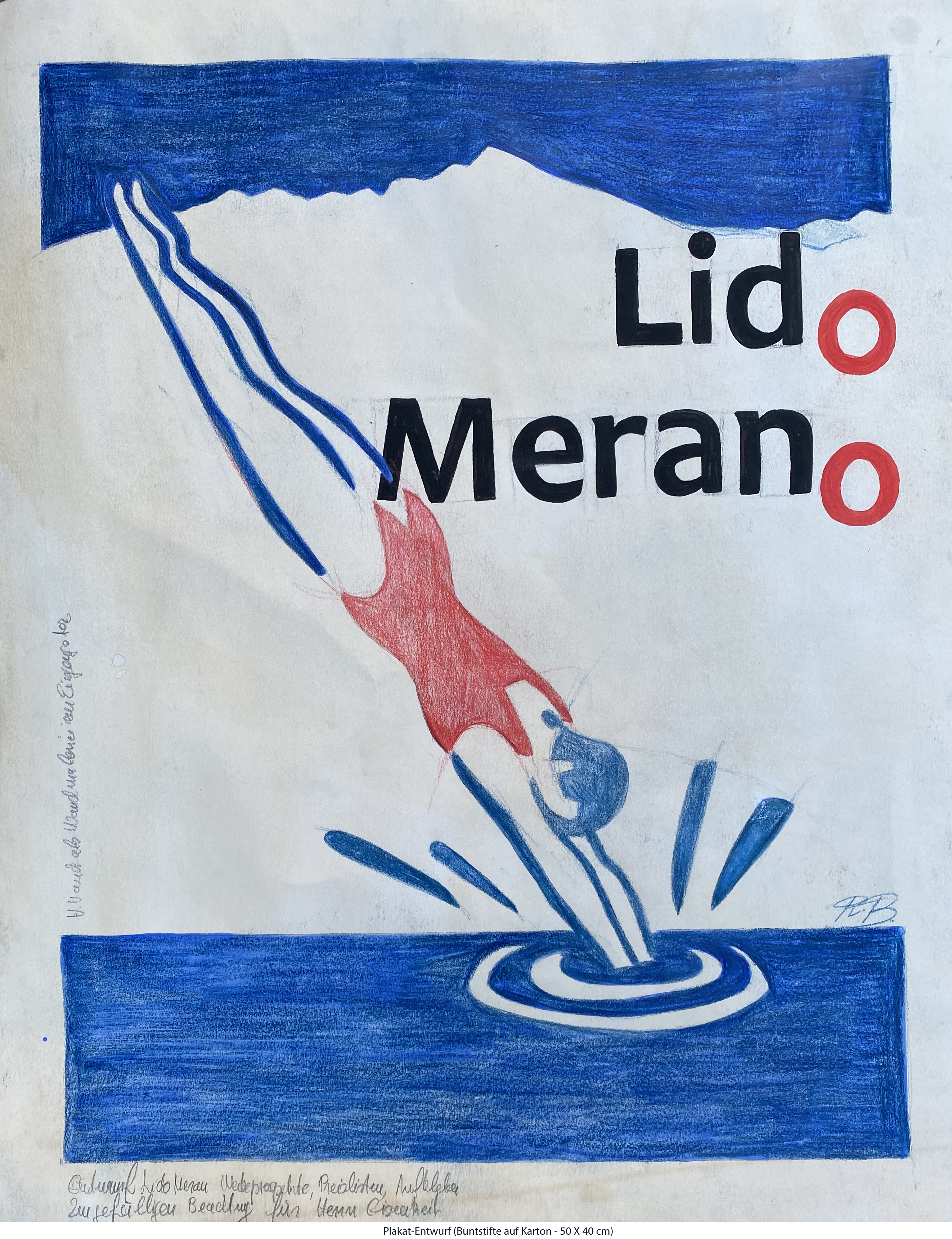 Plakat-Entwurf - Lido Meran
