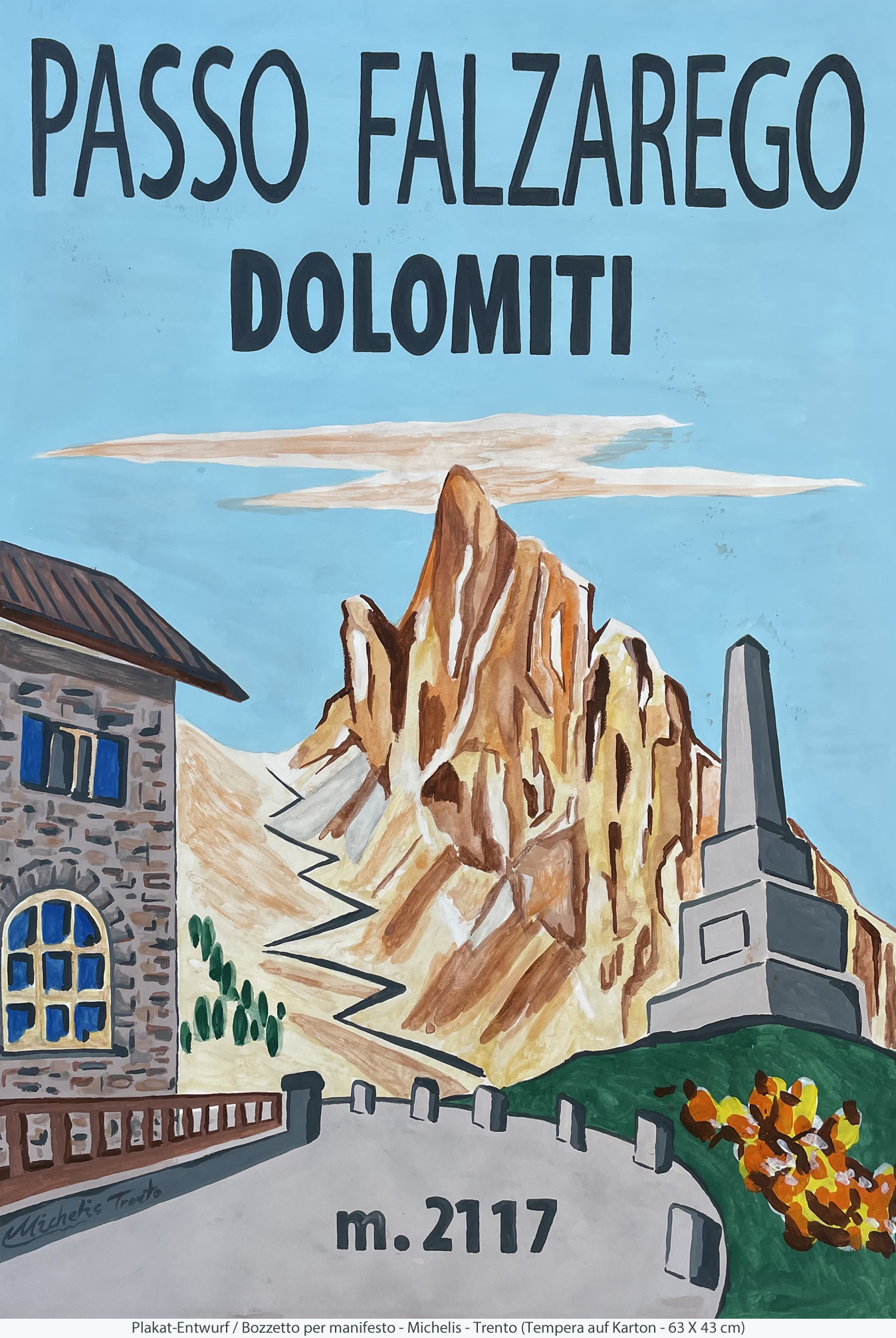 Plakat-Entwurf - Passo Falzarego