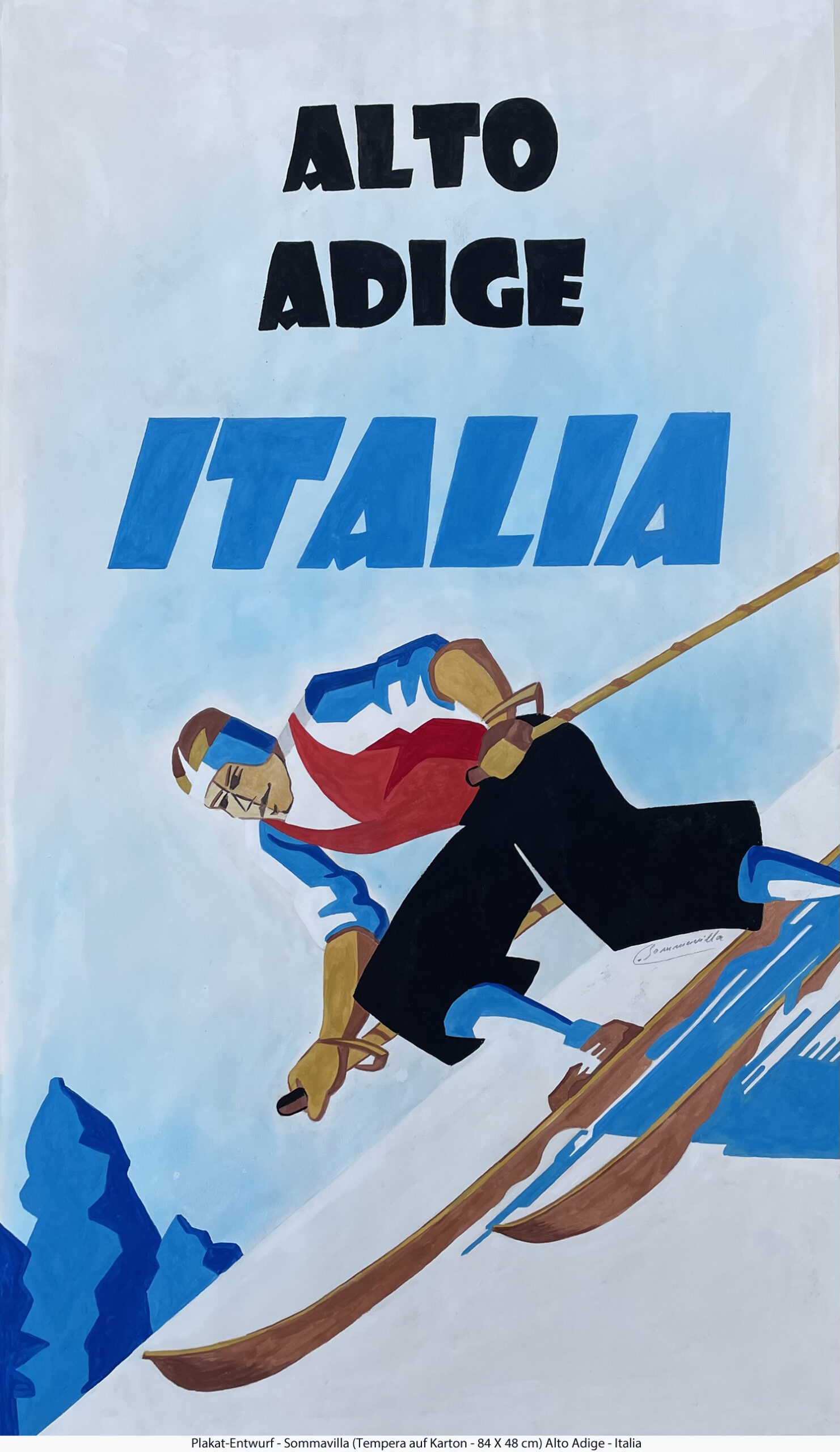 Plakat-Entwurf - Sommavilla - Alto Adige Italia Plakat-Entwurf - Sommavilla - Alto Adige Italia