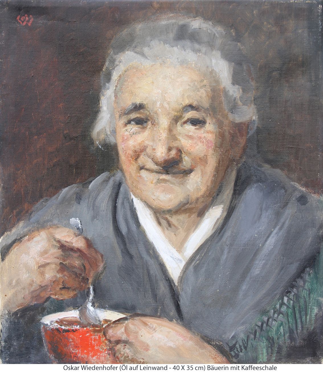 Wiedenhofer Oskar - Bäuerin mit Kaffeeschale