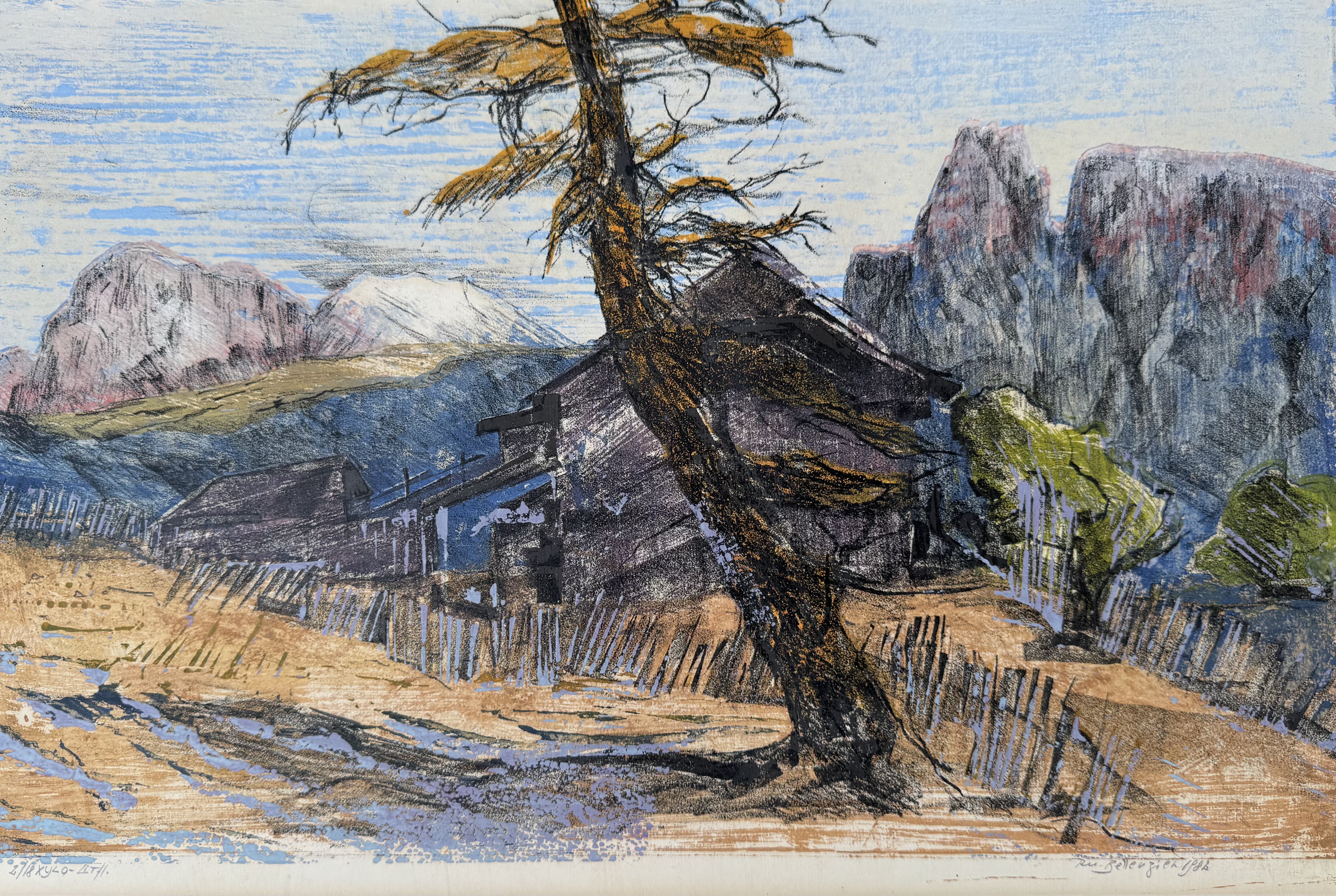 Bellenzier Rudolf - Blick zm Schlern und Seiseralm