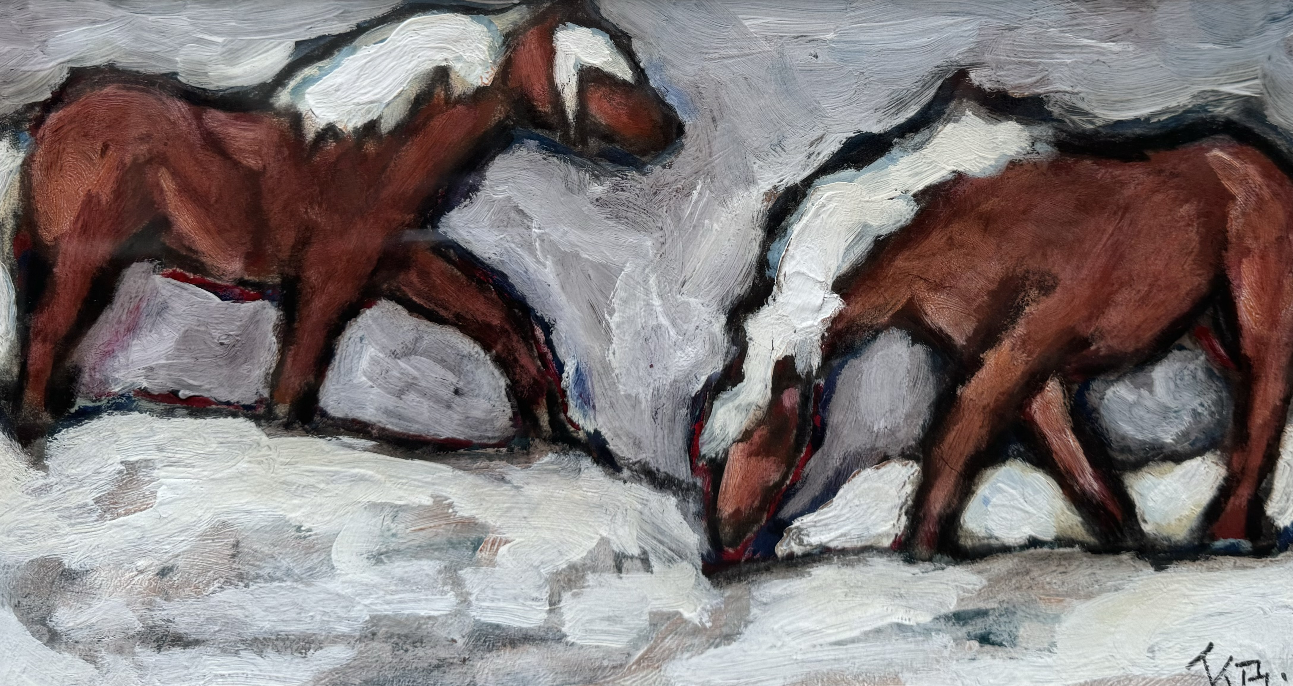 Bonell Klaus - Zwei Haflinger-Pferde