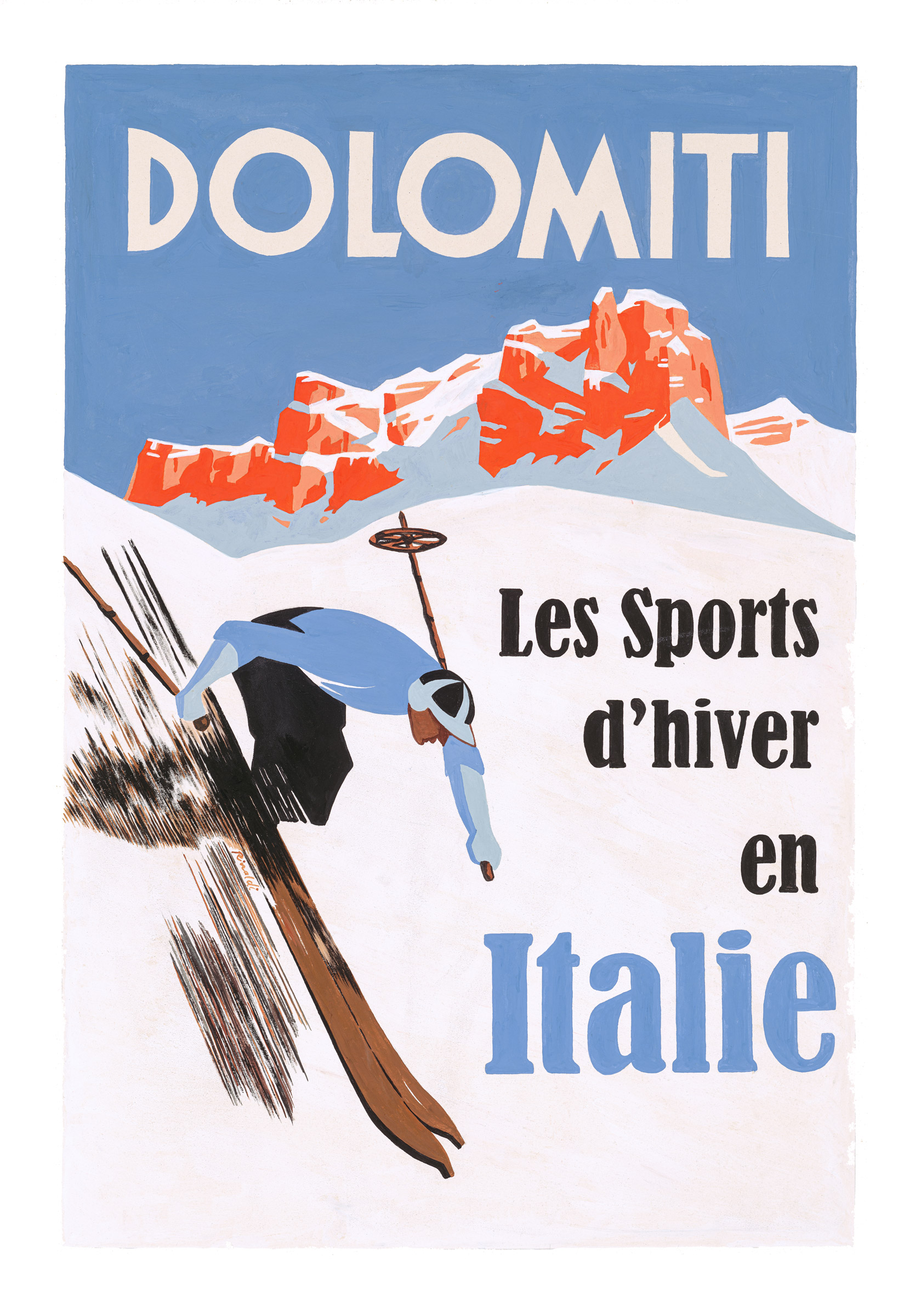 Plakat - Rinaldi - Dolomiti - Les Sports d`hiver