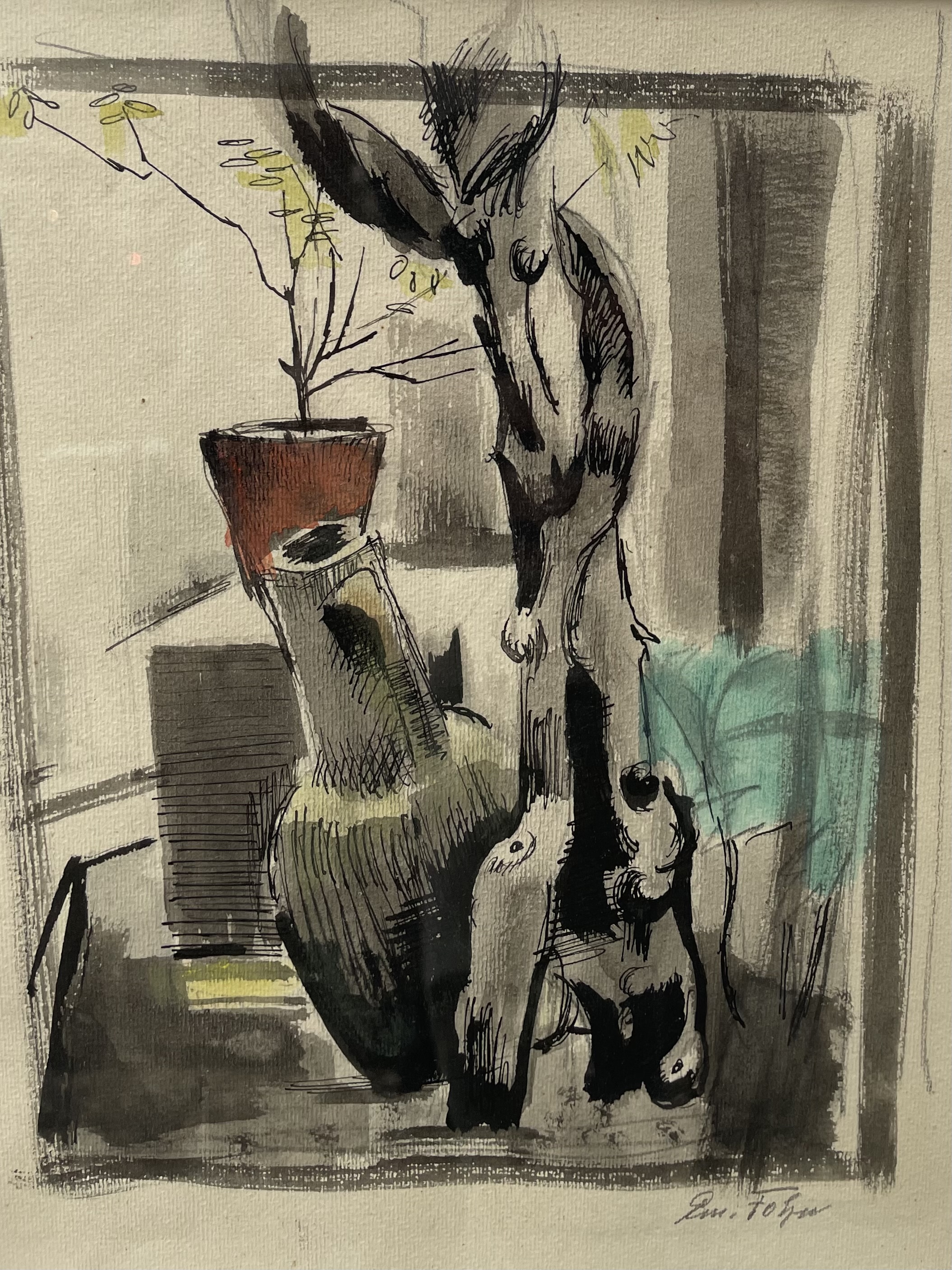 Fohn Emanuel - Stillleben mit Vase
