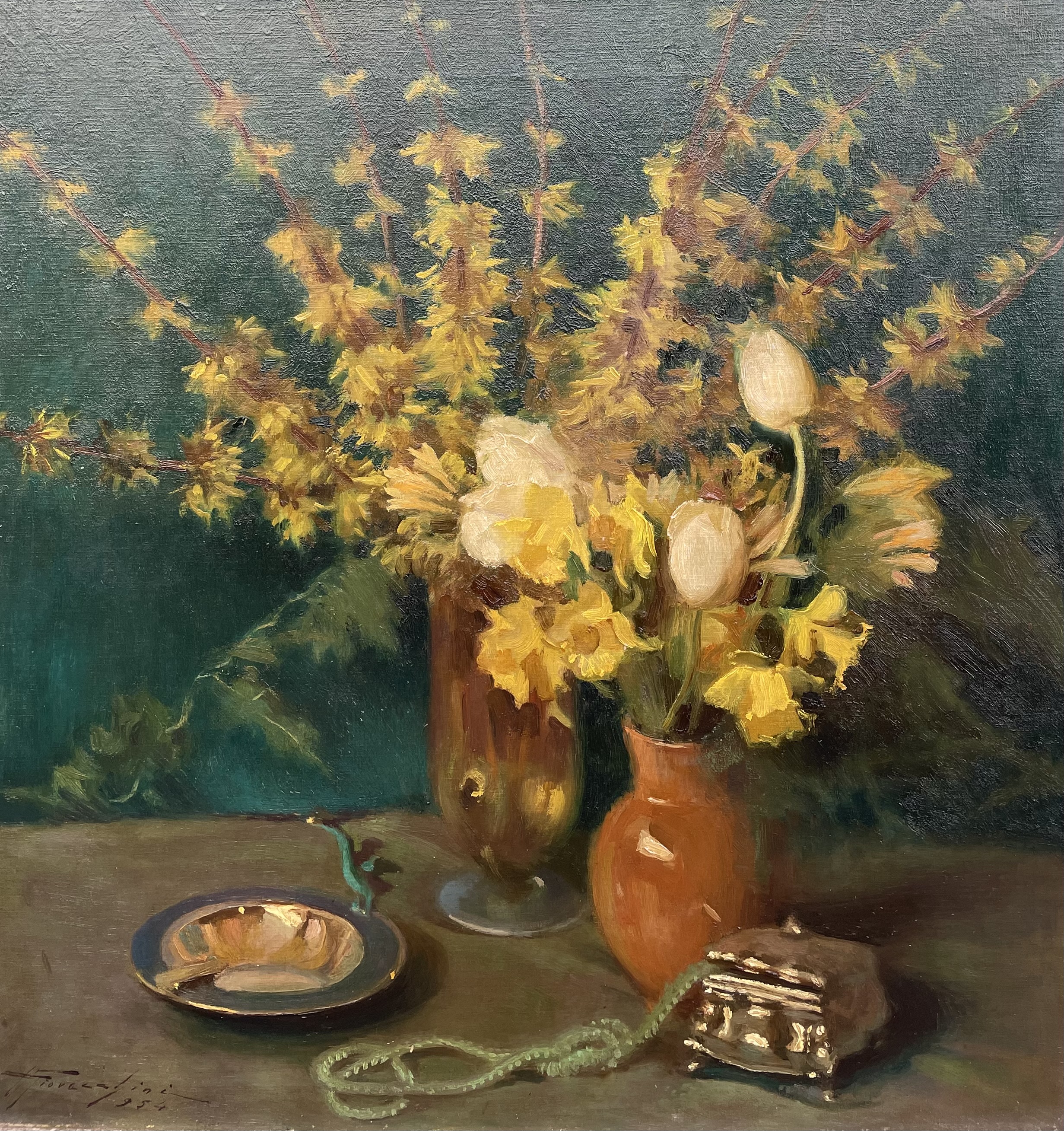 Giovacchini Ulderico - Stillleben mit gelben Tulpen