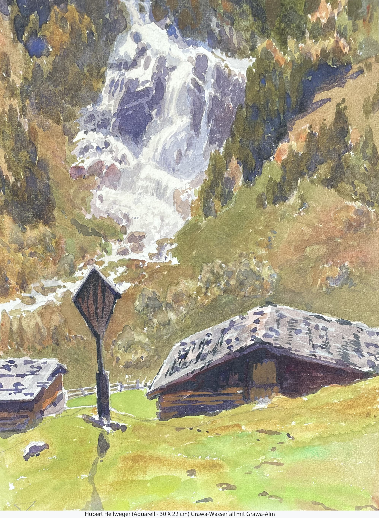 Hellweger Hubert - Grawa-Wasserfall mit Grawa-Alm