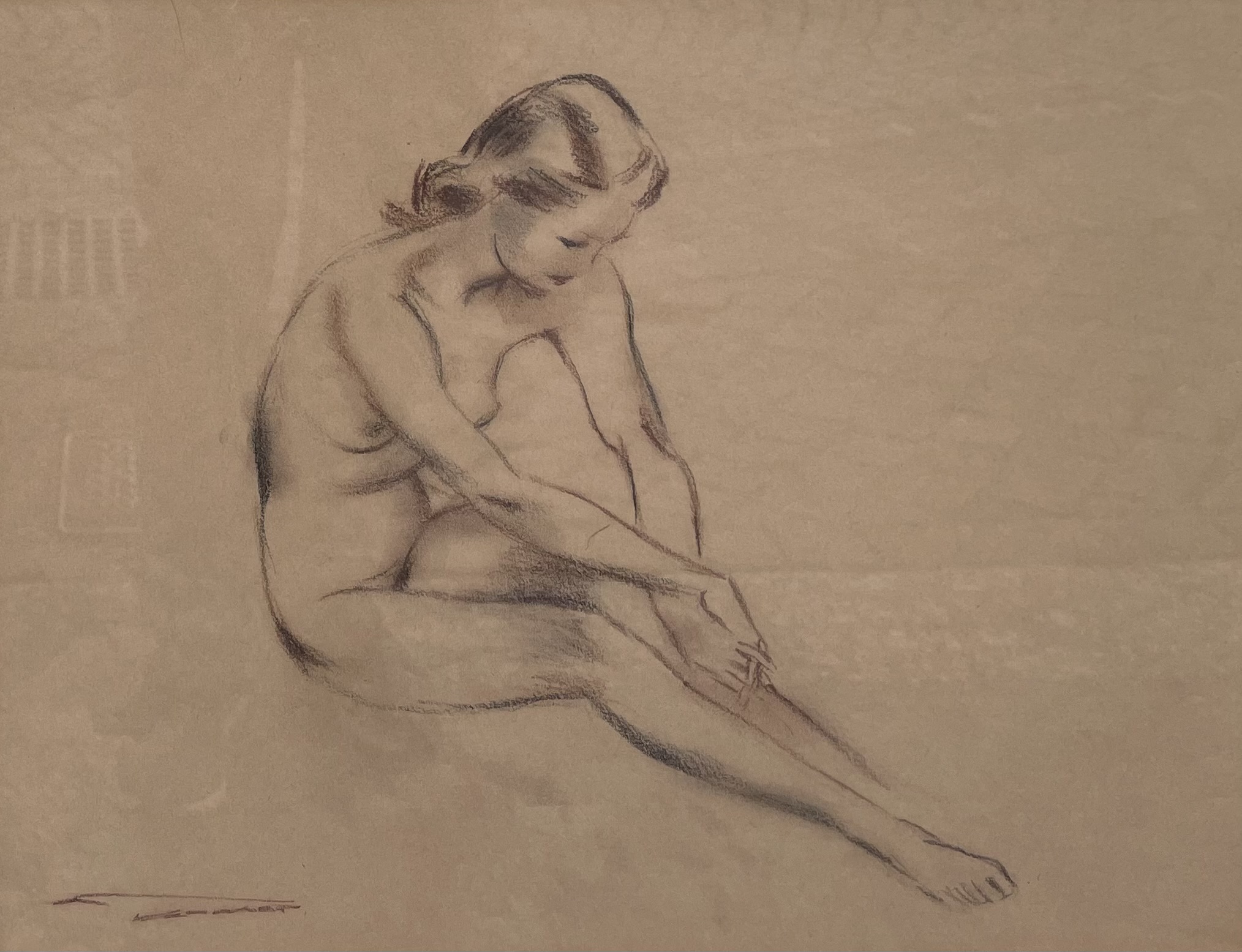 Lenhart Franz - Hockende Dame 