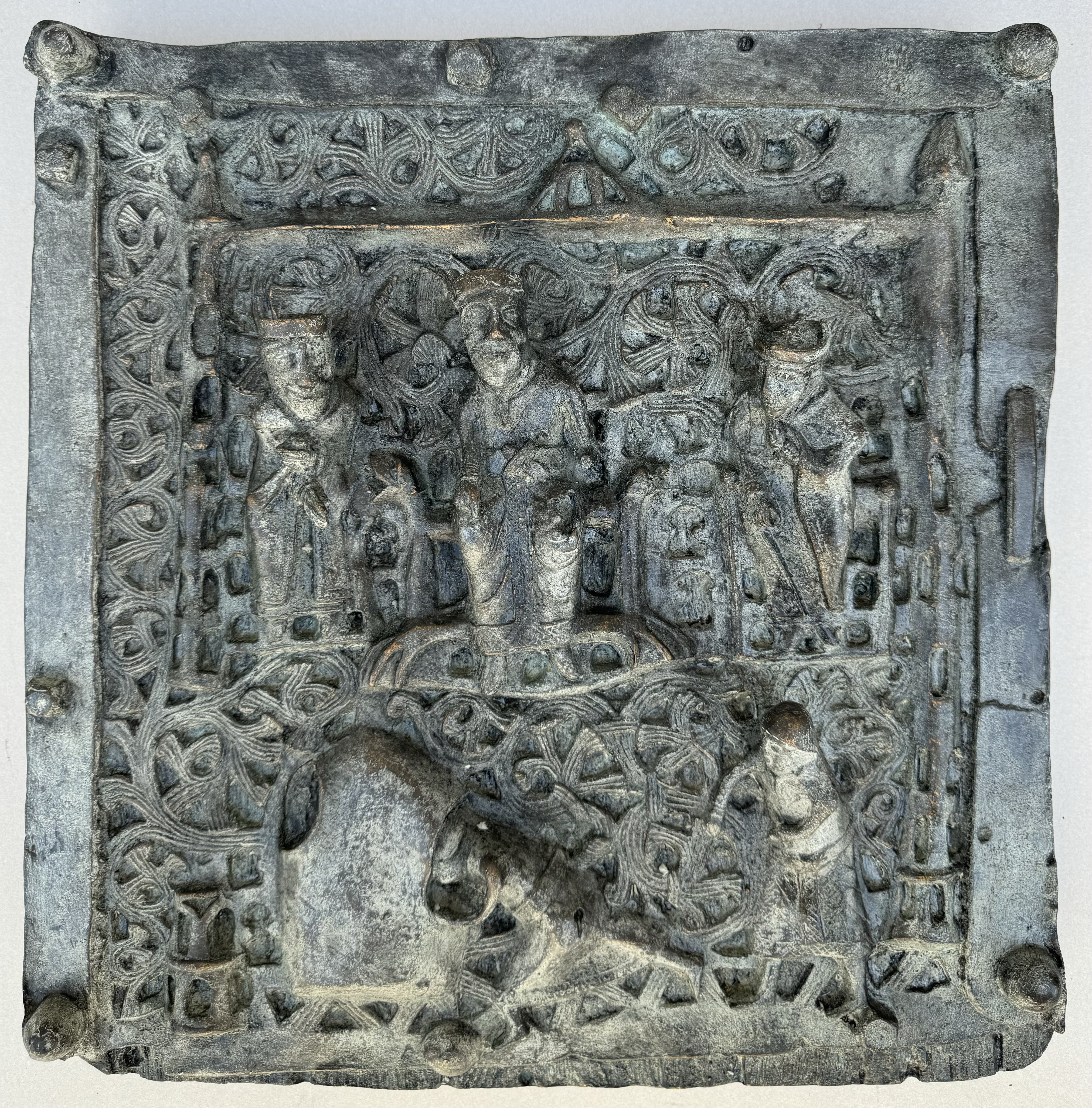 Porta Basilica di San Zeno - Nebukadnezar verurteilt die jungen Männer zur Feuergrube