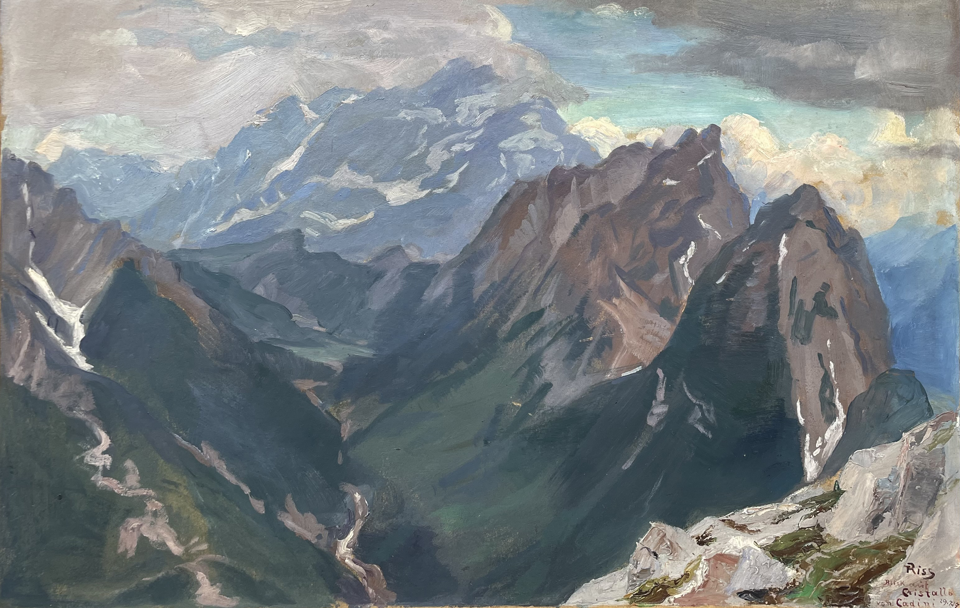 Riss Thomas - Blick auf Monte Cristallo mit Cadini