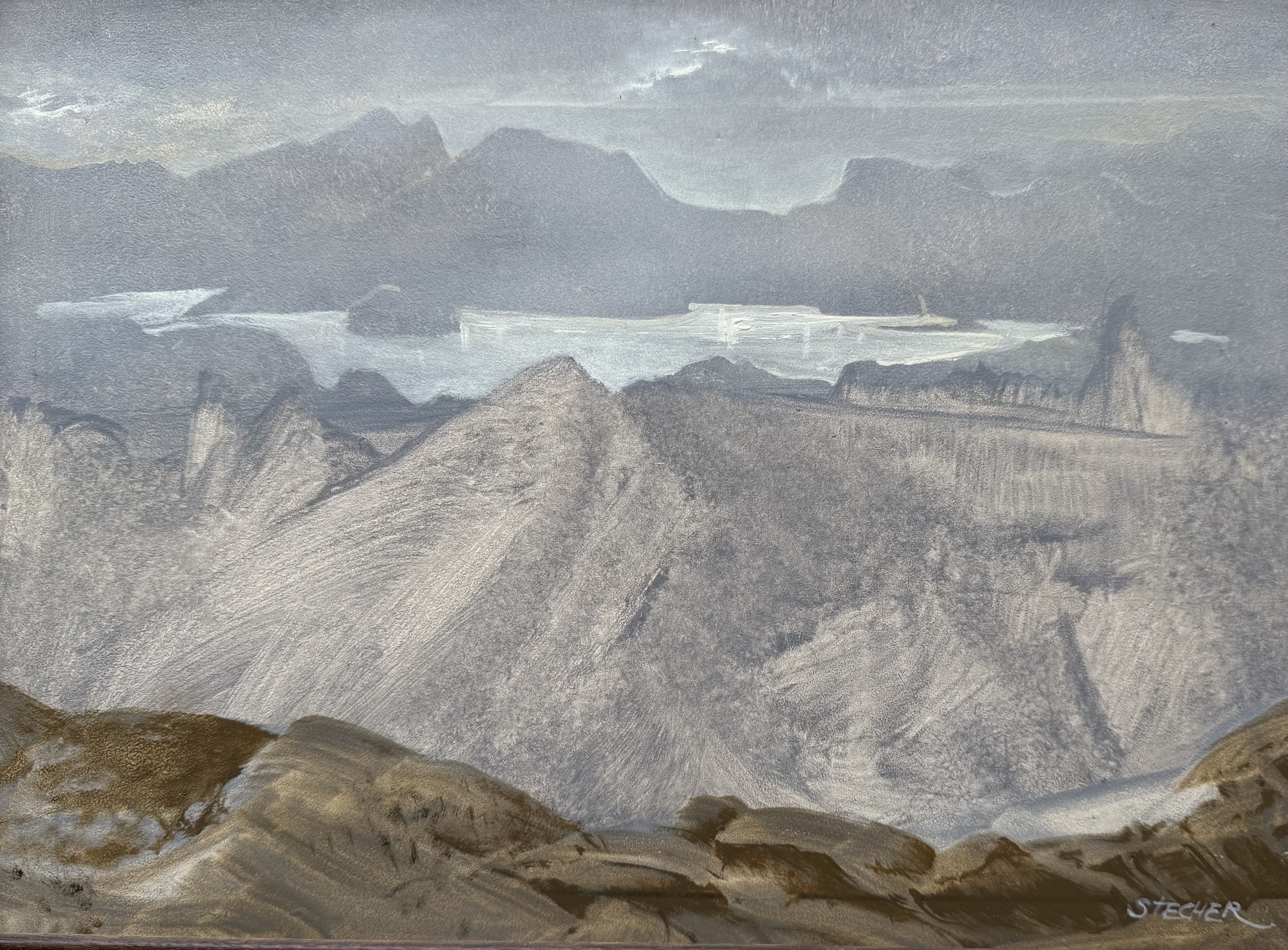 Stecher Luis Stefan - Weite abendliche Landschaft