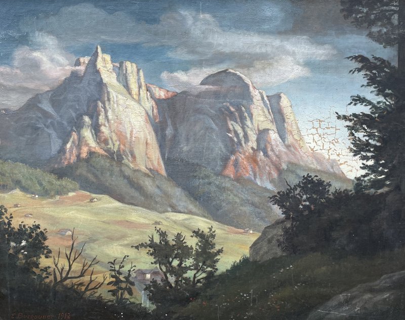 Burgauner Eduard 1912 - Blick zu Santnerspitze