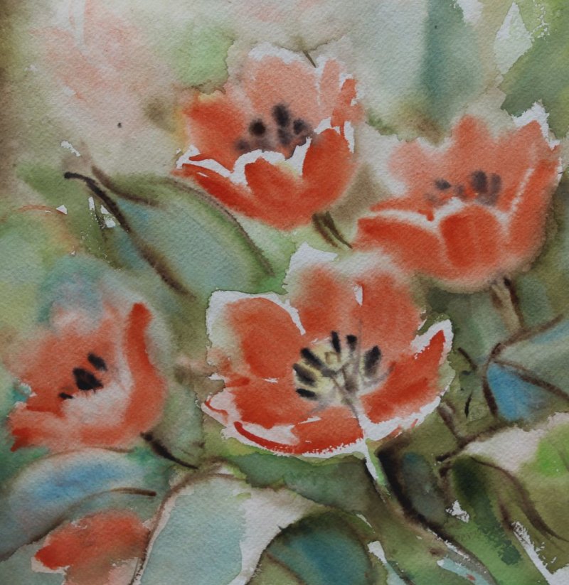 Busch-Federspiel Käte - Rote Tulpen