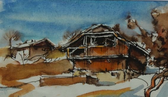 Busch-Federspiel Käte - Stadel im Winter klein