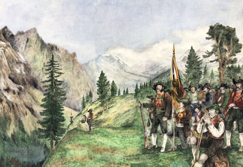 Dejaco Alexander 1917 - Andreas Hofer mit Schützen