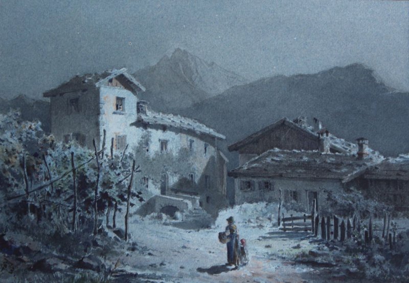 Fries Ernst 1893 - Nächtlicher Heimweg bei Lana