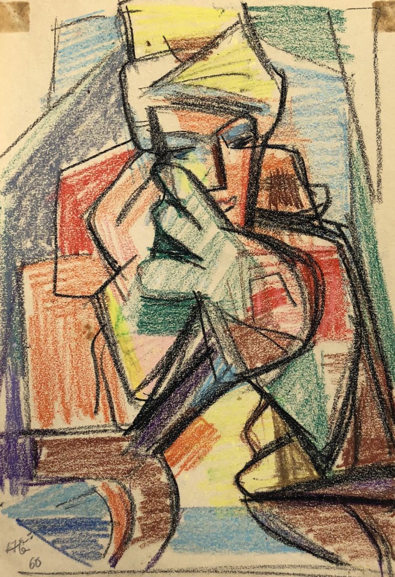 Goldschmidt Hilde 1960 - Dame mit Hut