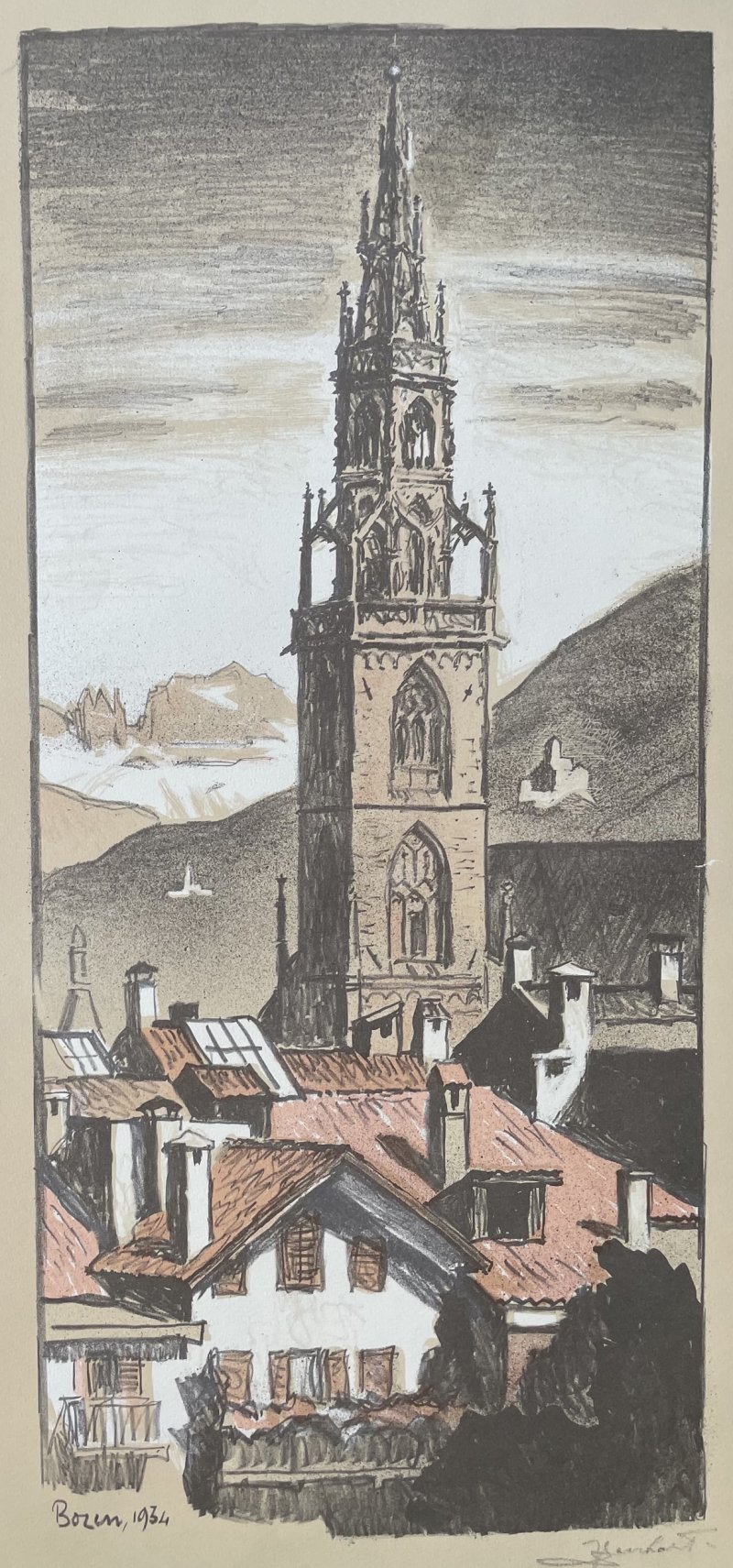 Lenhart Franz 1934 - Litho - Bozen