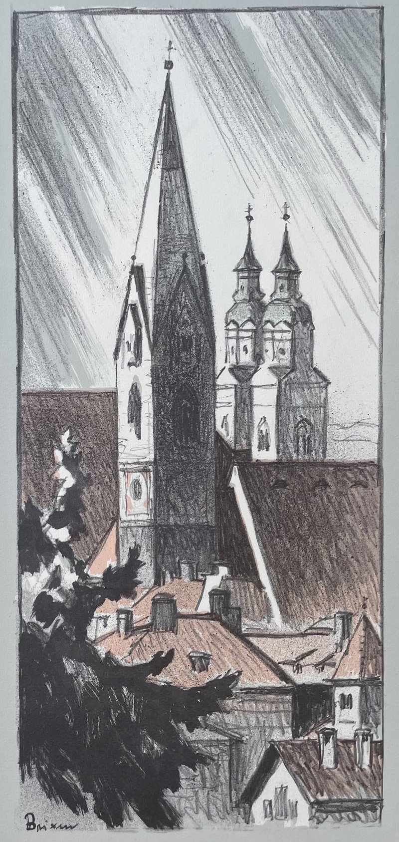 Lenhart Franz - Litho - Brixen