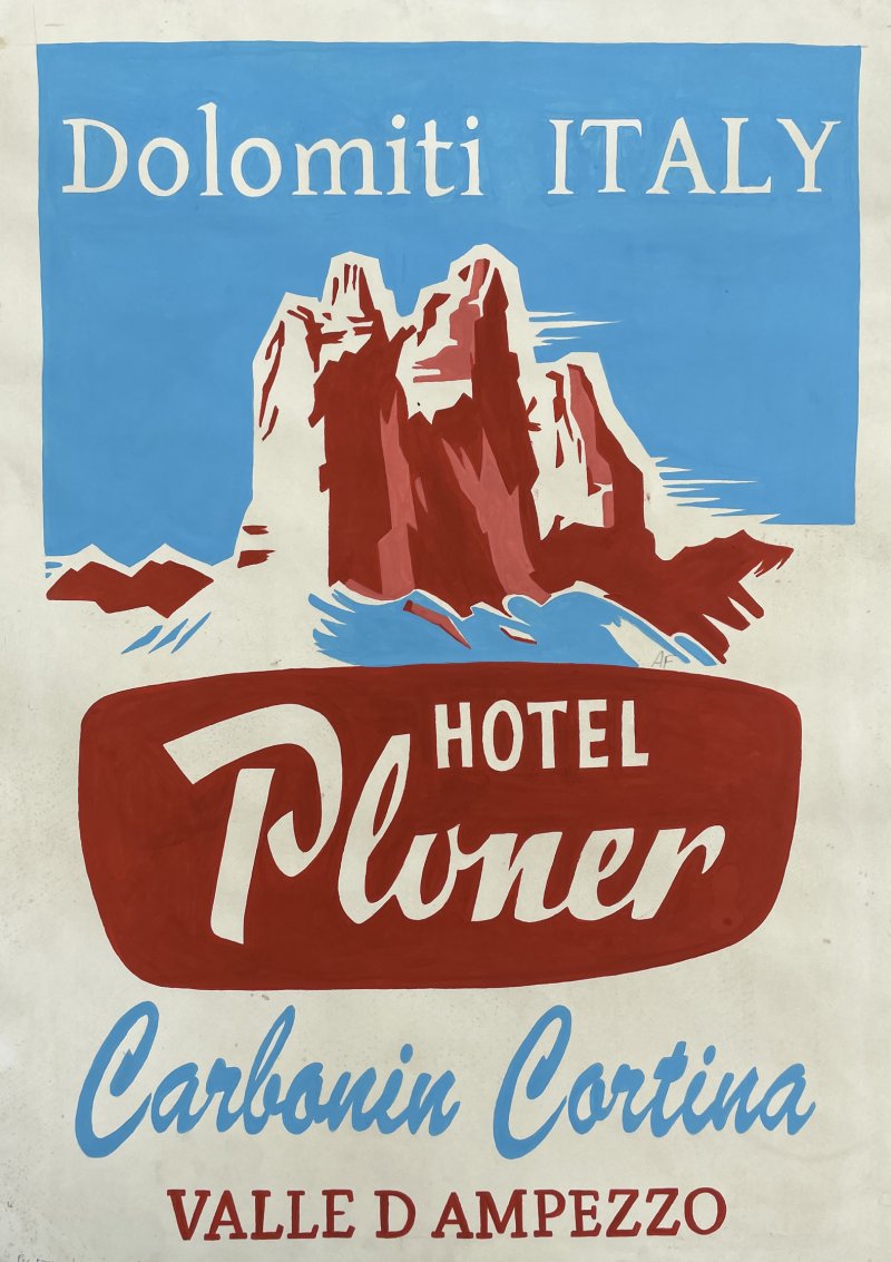 Plakat-Entwurf - Hotel Ploner - Cortina