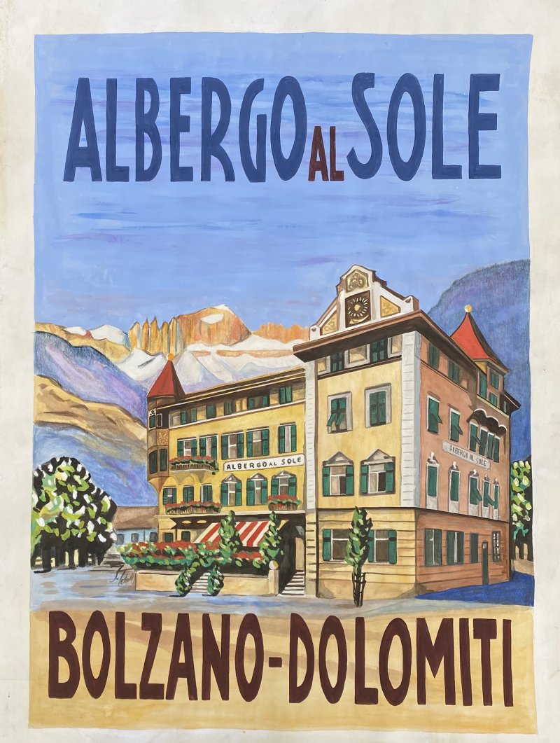 Plakat-Entwurf - Josef Tscholl - Hotel Il Sole