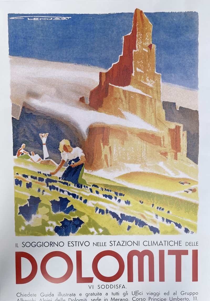 Plakat - Reprint - Franz Lenhart - Dolomiti
