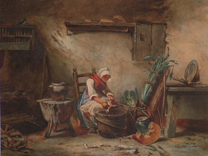 Seelos Ignaz - Magd in der Küche