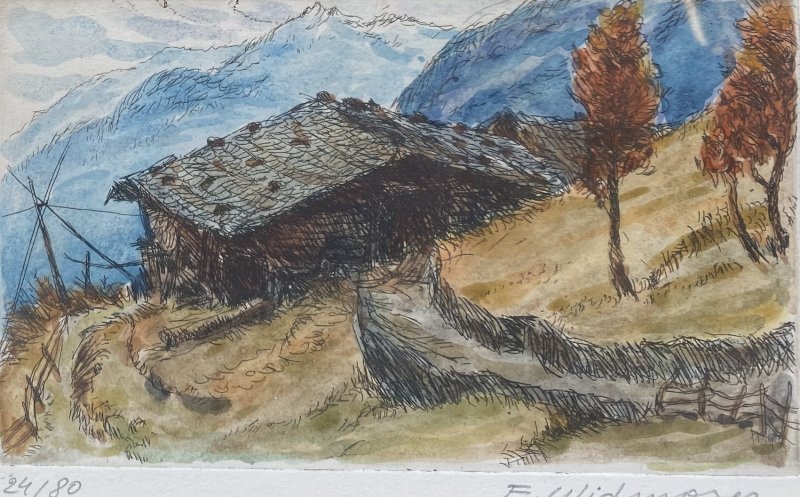 Widmoser Elfi - Almhütte im Herbst