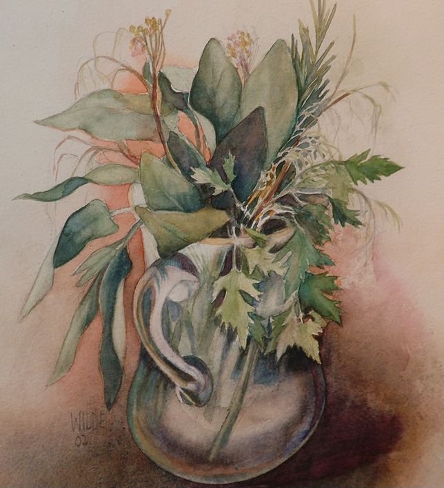 Wilde Carol - Vase mit Grünzeug