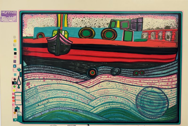 Hundertwasser Friedensreich - Regentage auf Liebe Wellen