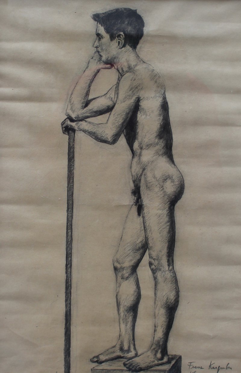 Kargruber Franz - Stehender männlicher Akt