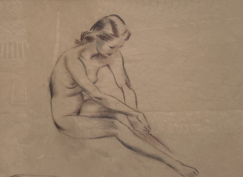 Lenhart Franz - Hockende Dame 