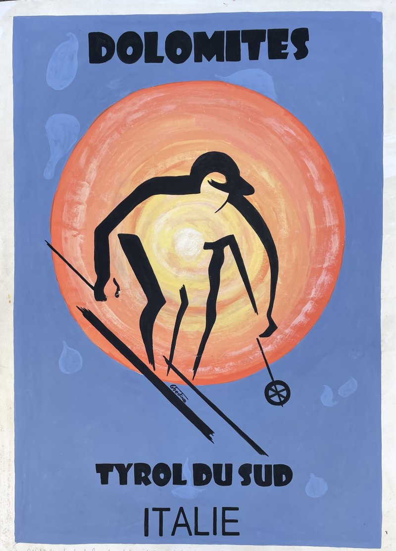 Plakat-Entwurf - Ghedina - Tyrol du Sud
