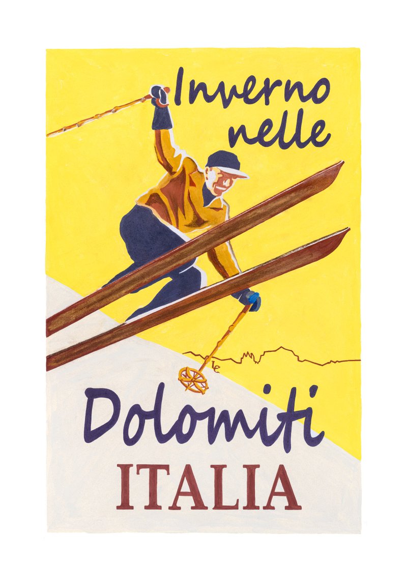 Plakat - Inverno nelle Dolomiti
