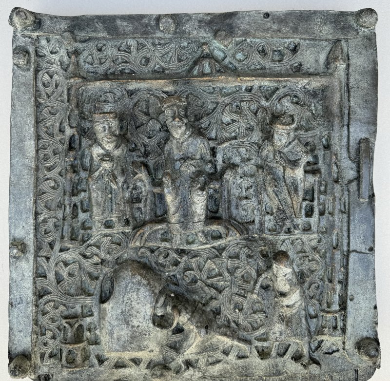 Porta Basilica di San Zeno - Nebukadnezar verurteilt die jungen Männer zur Feuergrube